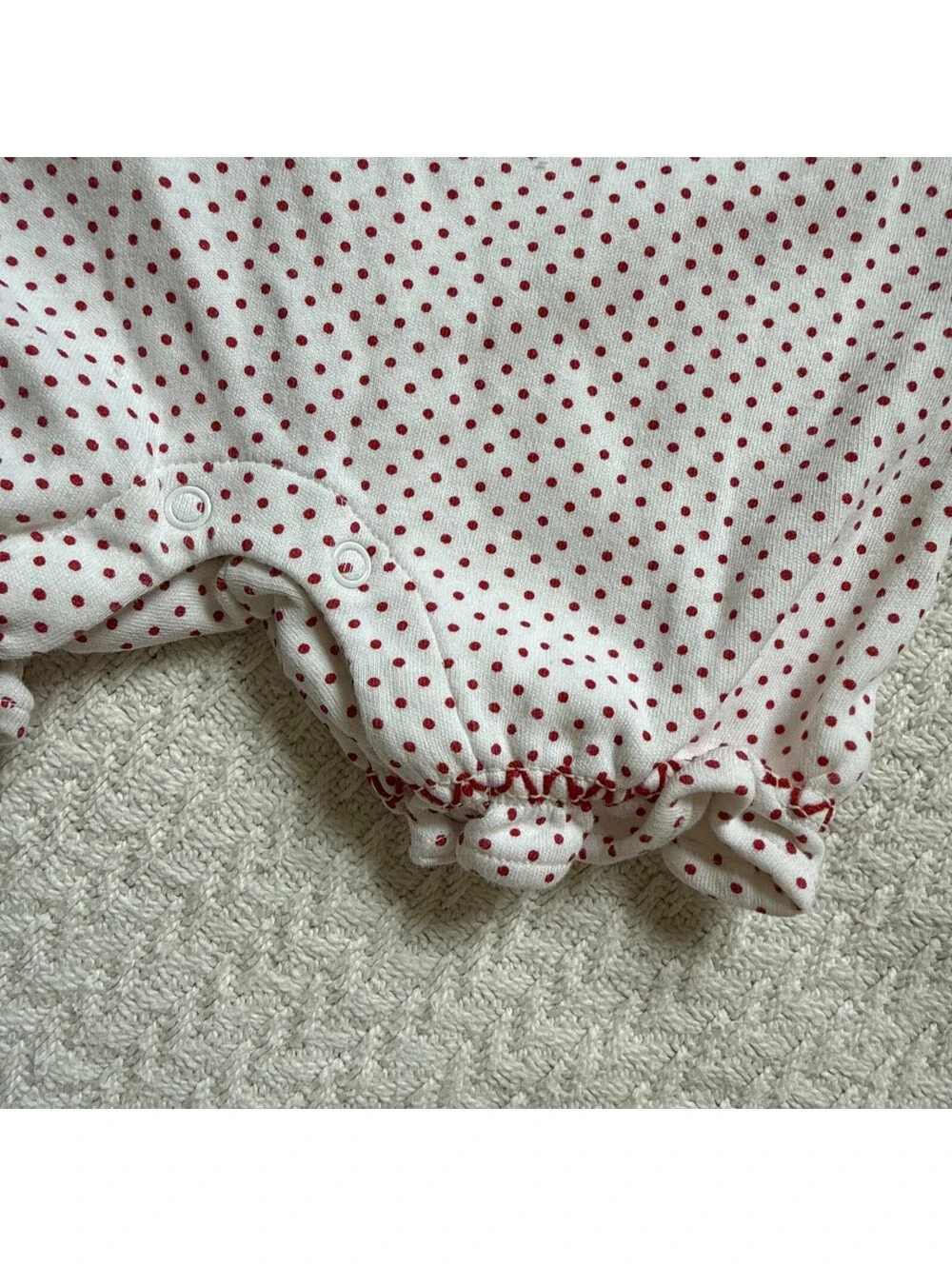 GYMBOREE 2012 So Berry Precious Dots Cute 3-6M Strawberry Polka Dot Romper
